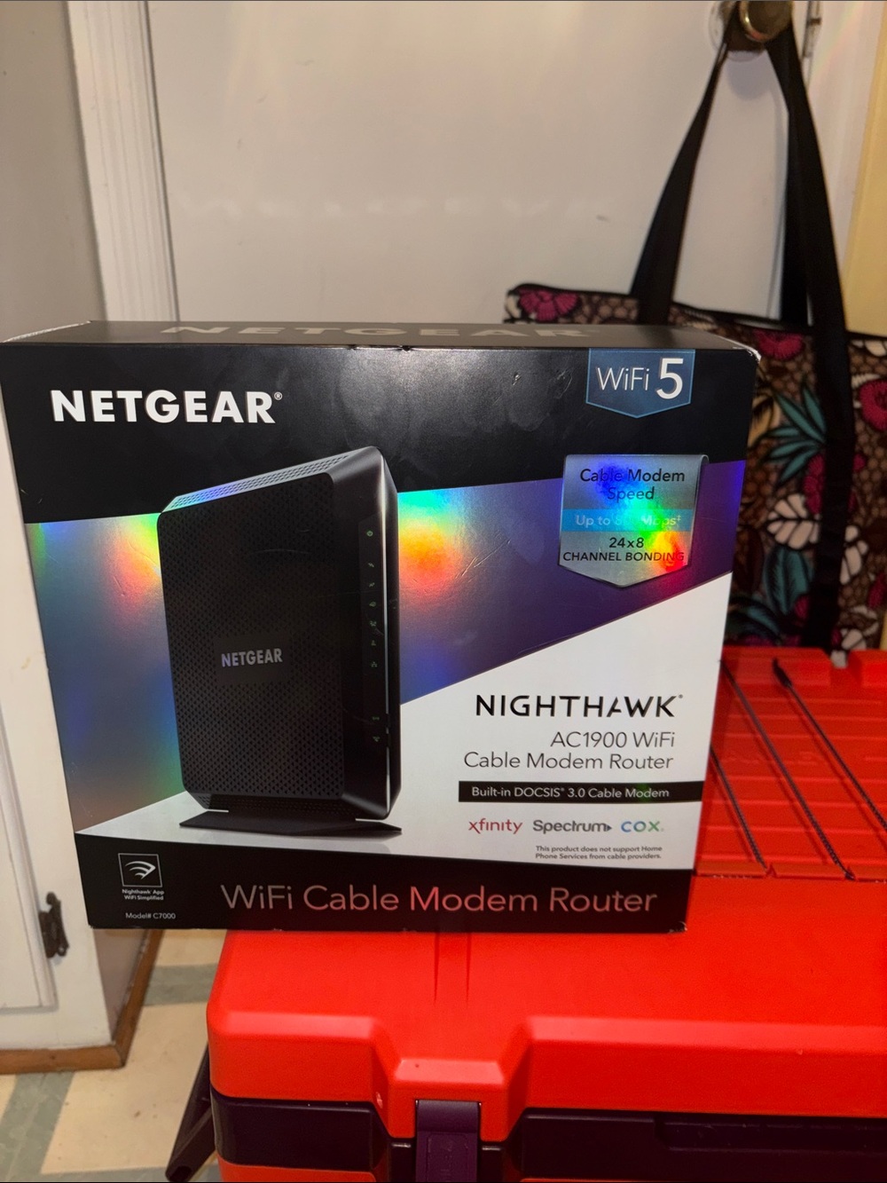 NETGEAR Nighthawk AC1900 WiFi Cable Modem Router - Black